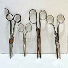 Vintage Sewing Embroidery Scissors Lot Of Four picture