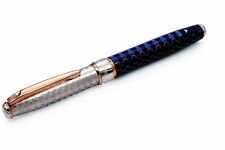 Elettric Honeybee Fountain Pen Solid Silver Bock Nib F Point Blue Ink Cartridge picture