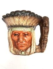 Huge vintage chalkware Native American Indigenous Person head mug picture