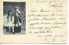 1901 GREECE ATHENS COSTUMES POSTAL STATIONERY CARD COVER picture