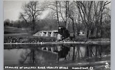 TROLLEY BRIDGE REMAINS wallkill river middletown ny real photo postcard rppc picture