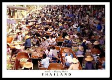 Floating Market  At Damnernsaduak, Räjburi. Thailand  Postcard UNP picture