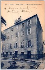 VINTAGE POSTCARD NAPOLEON BONAPARTE'S HOUSE AT AJACCIO CORSICA FRANCE c. 1910 picture