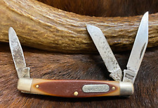 Schrade, USA, 34OT Old Timer, Three Blade Stockman Knife, Sawcut Delrin, 3 3/8