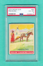 1933 R73 Goudey Indian Gum Card - #89 - TRAVELING - Series 192 - PSA 4 - VG-EX picture