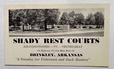 Brinkley AR Arkansas Shady Rest Courts Paradise For Fisherman Hwy 70 Postcard picture