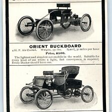 1903 Orient Automobiles Print Ad Waltham Mfg Buckboard Car Original Mass. C53 picture