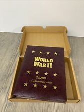 Vintage 1995 Zippo World War II A Remembrance 4 Brass Lighter Set w/Case picture