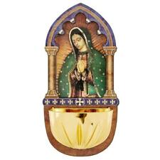 Lasered Wood Holy Water Font Our Lady Of Guadalupe Pack of 4 Size 2.5 x 5 inches picture