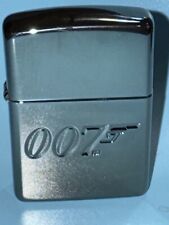 2020 James Bond Gun Logo Midnight Chrome Armor Zippo Lighter picture