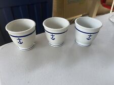 3 VTG U.S. Navy China Wardroom Officers Mess Anchor Egg/Coffee/Custard Cups picture