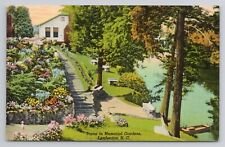 Postcard Scene In Memorial Gardens Lumberton North Carolina picture