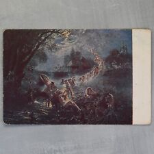 Mermaids nude Witch Nymph Magic night Dance. Church Old Russian postcard 1920s🦇 picture