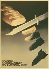 Rare WWII Vintage Original Soviet Propaganda Poster 