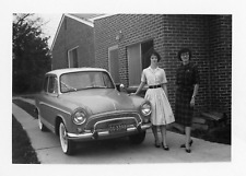 1950's Simca Aronde 2 Young Women Swing Dresses Found Photo Original VTG picture