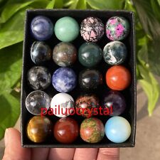 20pc Wholesale Natural Mixed Ball Quartz Crystal Sphere Reiki Healing 15mm+ box picture
