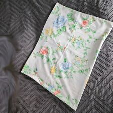 Vintage TWIN FLAT Red Blue Yellow Floral Lady Pepperell Sheet picture