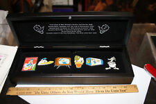 DISNEY CATALOG DONALD DUCK 70TH BIRTHDAY 6 PIN SET WOODEN BOX LE #1934 JSH picture