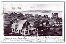 1905 Looking from Mountain View Park, Greetings from Casco Bay ME Postcard picture