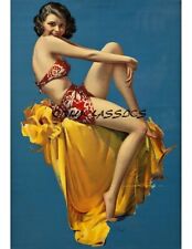 1934 Vintage Art Deco Rolf Armstrong Sexy Beauty PinUp Print Leggy Lithe 