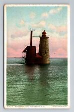 Portsmouth NH-New Hampshire, Whaleback Light, Lighthouse, Vintage Postcard picture