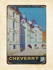1920's French railway travel poster Cheverny metal tin sign wall posters picture