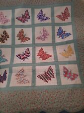 vintage handmade butterfly quilt picture