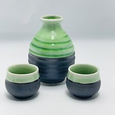 Japanese Kafuh Sake Set Porcelain Ceramic 3 Pieces Saki  picture