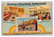 Vintage 1940s Postcard Putnam & Thurstons Restaurant Worcester Massachusetts picture