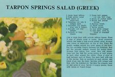 Post card Tarpon Springs Salad Greek - Gulfstream Card Co picture