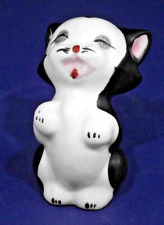 Disney Pinocchio's Figaro Evan K. Shaw Pottery Vtg Figurine Tuxedo Cat Kitten picture