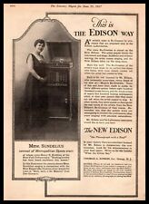 1917 Marie Sundelius Metropolitan Opera Singer New Edison Phonograph Print Ad picture