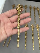 18 Antique Swing Swag Chain Decoration Vintage Gold Color Ornate Includes Nails picture