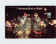 Postcard Broadway Street at Night San Francisco California USA picture
