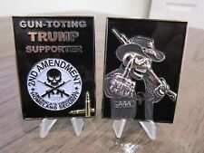 Donald Trump Supporter 2nd Amendment Gun Toting Grim Reaper POTUS Challenge Coin picture