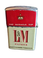 Vintage Adv. Lighter L & M Filter Cigarettes L & M Tobacco Works Great  picture