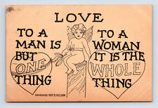 c1907 Romance Love to a Man Vs. Woman D Hillson Postcard picture
