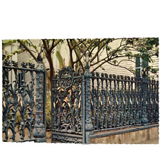 Cornstalk Fence New Orleans Louisiana Postcard Cast Iron Fence Vintage picture