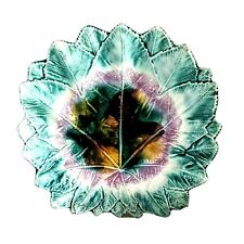 Antique Adams And Bromley Majolica Multicolored Leaf Plate 10