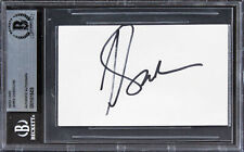 James Gandolfini The Sopranos Authentic Signed 3x5 Index Card BAS Slabbed 2 picture