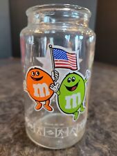 Vintage 1984 Olympics L.A. M&M's Candy Glass Jar Canister Olympiad USA no lid picture