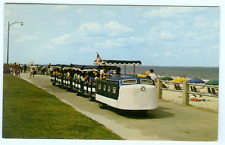 Virginia Beach VA Beach Train Vintage Postcard picture