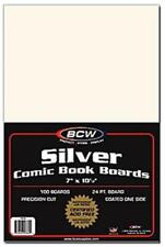 200 BCW Silver Age Comic Book Acid Free Backing Boards - white backers picture