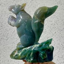 2.09LB Natural and magical ocean jade crystal Hand carved kangaroo jade healing picture