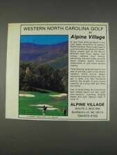 1982 Alpine Village Ad - Western North Carolina Golf picture