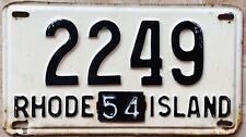 License Plate - Rhode Island 1954 - Low 4 digit with tab picture