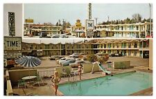 Vintage It's Motel Time Nogales Arizona AZ Postcard c1971 Split Scene Pool View picture