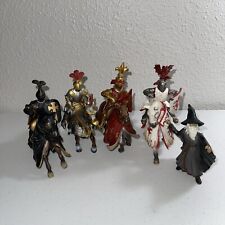 Schleich Fantasy Armored Horse Figure Lot Of 4 Knights Wizard 2003 picture
