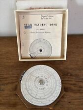 Vintage Star (Scientific Instruments) Circular Slide Rule No. 120 Disk case box picture