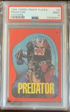 1988 Topps Fright Flicks Stickers Predator #8 Schwarzenegger PSA 9 picture